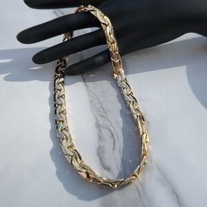 JENNIFER FISHER Gold GP Heavy Chunky Tribeca Edgy 16” Chain Necklace